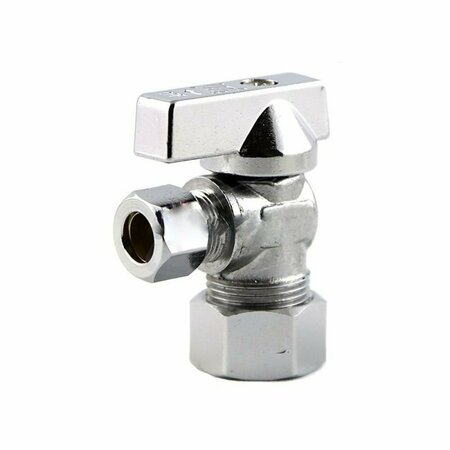 AMERICAN IMAGINATIONS 0.5 in. Unique Chrome Ball Valve in Stainless Steel-Brass AI-37921